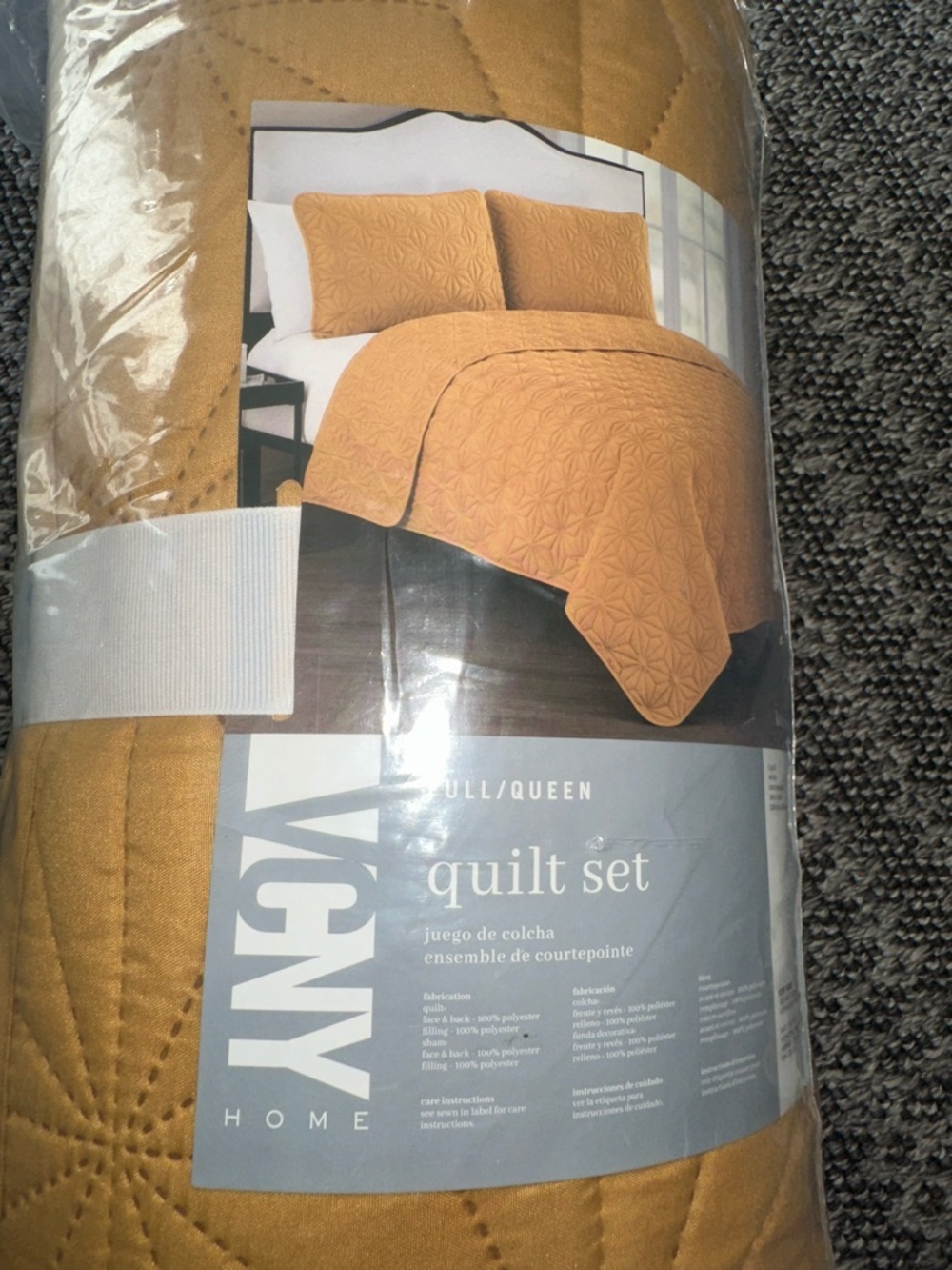 Mustard Yellow Quilt Set - Full/Queen